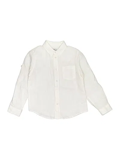 Pre-owned Armani Collezioni Kids' Long Sleeve Button Down Shirt In Ivory