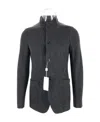 Armani Collezioni Long-sleeved Casual Jacket In Black