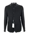 Armani Collezioni Long-sleeved Casual Jacket In Black