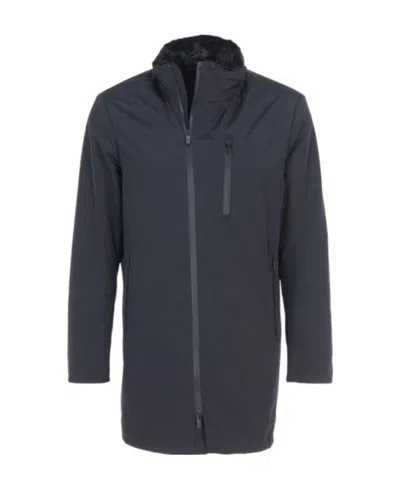 Armani Collezioni Long-sleeved Casual Jacket In Black