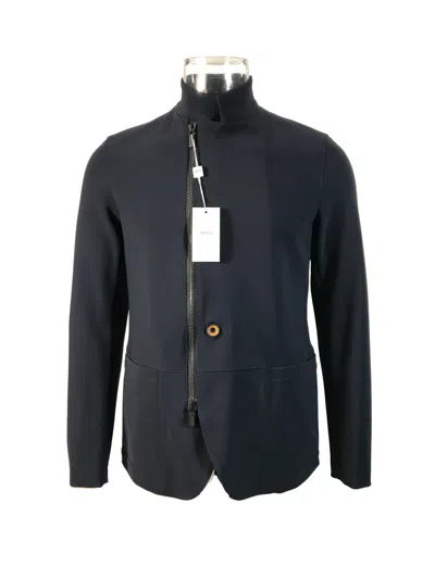 Armani Collezioni Long-sleeved Casual Jacket In Black