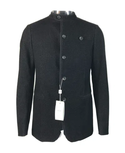 Armani Collezioni Long-sleeved Casual Jacket In Black