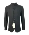 Armani Collezioni Long-sleeved Casual Jacket In Black