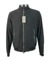 Armani Collezioni Long-sleeved Casual Jacket In Black