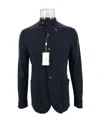 Armani Collezioni Long-sleeved Casual Jacket In Black
