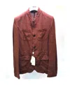 Armani Collezioni Long-sleeved Casual Jacket In Red