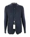 Armani Collezioni Long-sleeved Casual Jacket With Standing Collar In Black