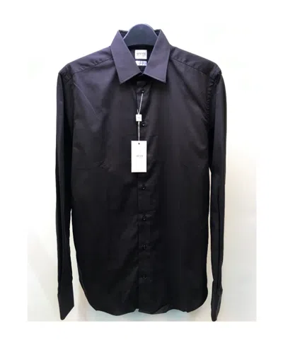 Armani Collezioni Long-sleeved Shirt In Black