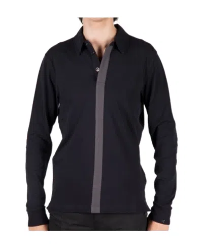 Armani Collezioni Long-sleeved Shirt In Black