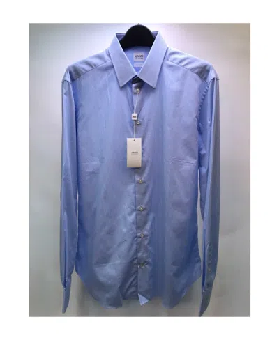Armani Collezioni Long-sleeved Shirt In Blue