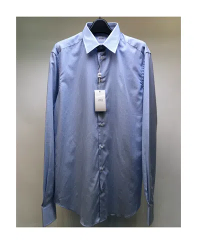 Armani Collezioni Long-sleeved Shirt In Blue