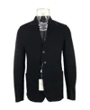 Armani Collezioni Long Sleeved Suit Jacket In Black