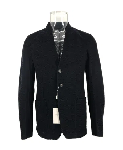 Armani Collezioni Long Sleeved Suit Jacket In Black