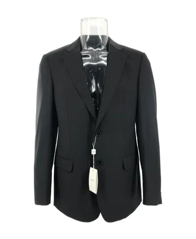 Armani Collezioni Long Sleeved Suit Jacket In Black
