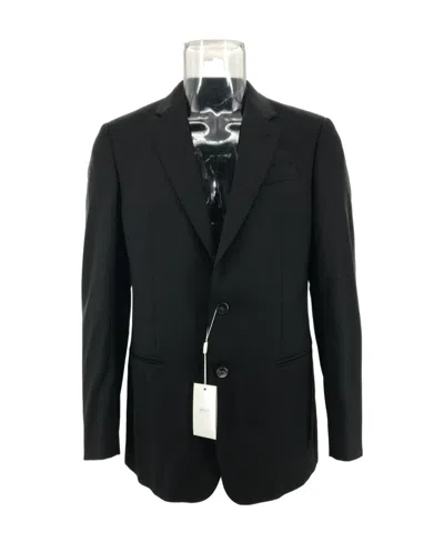 Armani Collezioni Long Sleeved Suit Jacket In Black