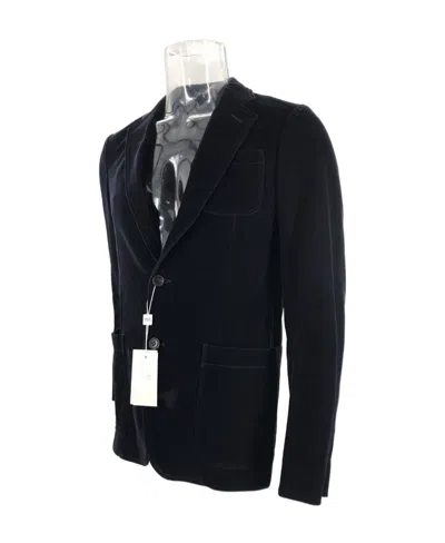 Armani Collezioni Long Sleeved Suit Jacket In Black