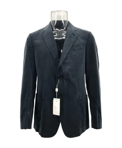 Armani Collezioni Long Sleeved Suit Jacket In Black