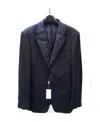 Armani Collezioni Long Sleeved Suit Jacket In Black