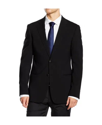 Armani Collezioni Long Sleeved Suit Jacket In Black