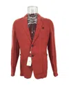 Armani Collezioni Long Sleeved Suit Jacket In Brown