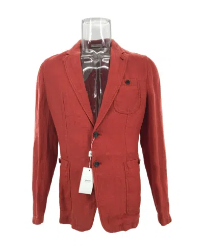 Armani Collezioni Long Sleeved Suit Jacket In Brown