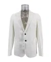 Armani Collezioni Long Sleeved Suit Jacket In White