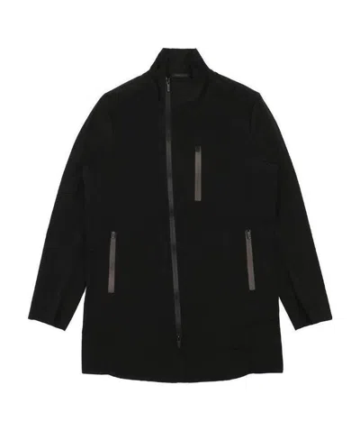 Armani Collezioni Loose Version Logo Casual Jacket In Black