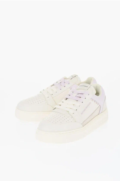 Armani Collezioni Low-top Sneakers With Contrasting Details In White