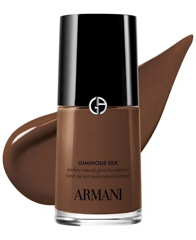 Armani Collezioni Luminous Silk Natural Glow 24-hour Wear Blurring Liquid Foundation, 1.0 Oz. In Brown