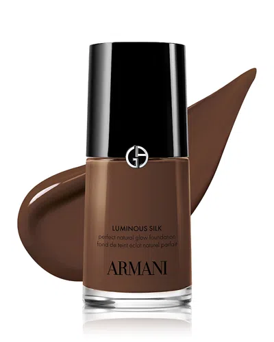 Armani Collezioni Luminous Silk Natural Glow Blurring Foundation With 24 Hour Wear Foundation 1 Oz. In Brown