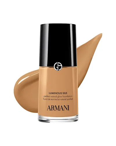 Armani Collezioni Luminous Silk Natural Glow Blurring Foundation With 24 Hour Wear Foundation 1 Oz. In Brown