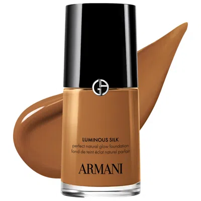 Armani Collezioni Luminous Silk Natural Glow Blurring Foundation With 24 Hour Wear Foundation 1 Oz. In Brown