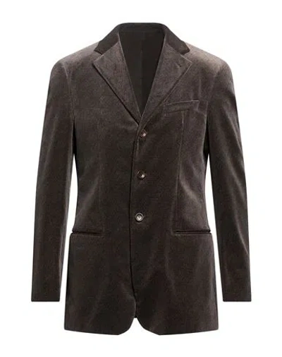 Armani Collezioni Man Blazer Dark Brown Size 42 Cotton