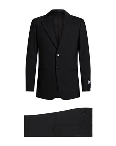 Armani Collezioni Man Suit Black Size 34 Wool, Elastane