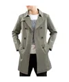 Armani Collezioni Medium And Long Style Lapel Logo Trench Coat In Green