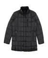 Armani Collezioni Medium And Long Style Plaid Down Jacket In Black
