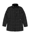 Armani Collezioni Medium And Long Style Plaid Down Jacket In Black