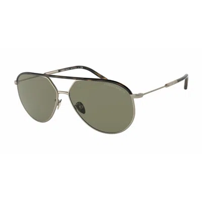 Armani Collezioni Men's Sunglasses Armani Ar6120j-30022a Golden  60 Mm Gbby2 In Black