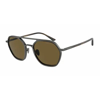 Armani Collezioni Men's Sunglasses Armani Ar6145-325973  53 Mm Gbby2 In Black
