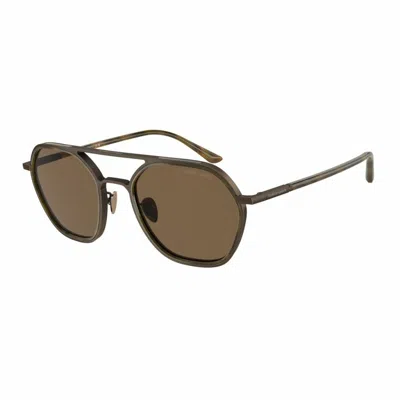 Armani Collezioni Men's Sunglasses Armani Ar6145-326073  53 Mm Gbby2 In Brown