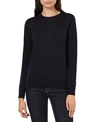Armani Collezioni Emporio Armani Merino Wool Crewneck Sweater In Solid Multi
