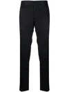 Armani Collezioni Halbhohe Tapered-chino In Blue