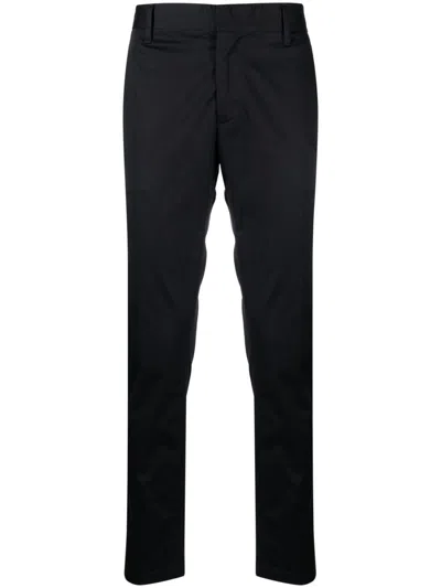 Armani Collezioni Halbhohe Tapered-chino In Blue