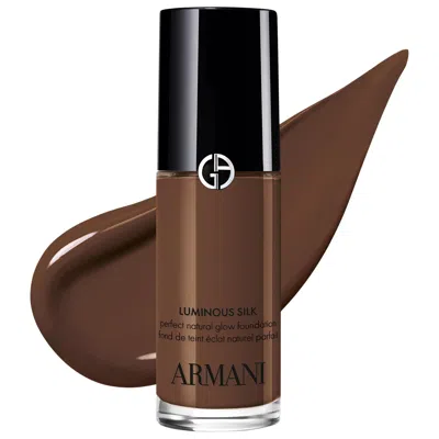 Armani Collezioni Mini Luminous Silk Natural Glow Blurring Liquid Foundation With 24hr Wear 15.8 0.6 Oz/18 ml In Brown