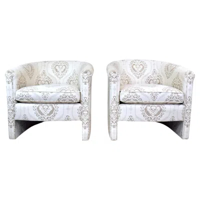 Pre-owned Armani Collezioni Modern Armchairs In The Manner Of Georgio Armani Casa Andromeda Designs In Brown