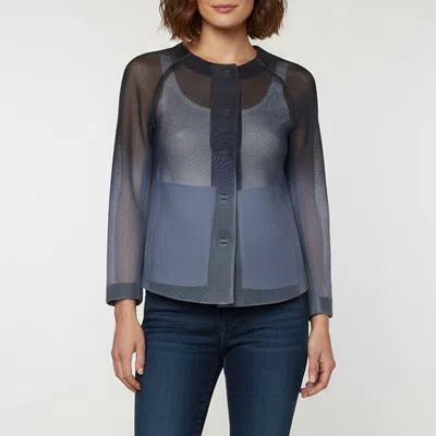 Pre-owned Armani Collezioni Navy Blue Gradient Mesh Jacket S