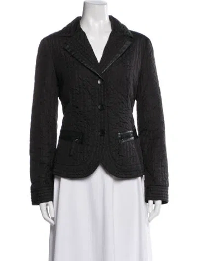 Pre-owned Armani Collezioni Nylon Blazer In Black