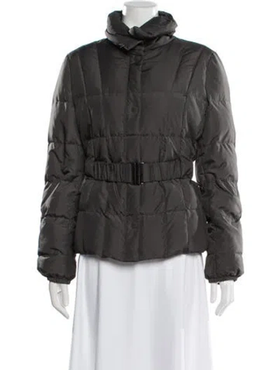 Pre-owned Armani Collezioni Nylon Down Jacket In Gray