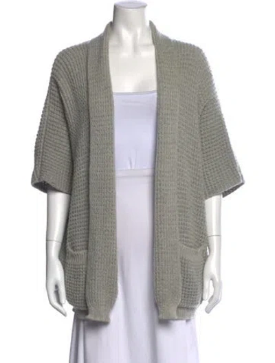 Pre-owned Armani Collezioni Open Front Sweater In Gray