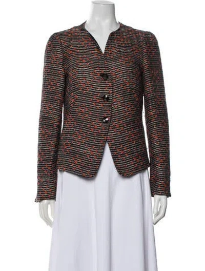 Pre-owned Armani Collezioni Patterned Blazer In Multi